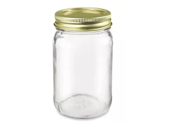 Clear Straight Glass Jars With Metal Lids — main view