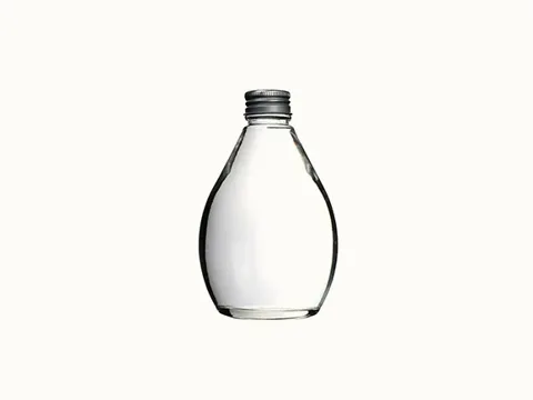 () () Clear Glass Drink Bottles with Lids — view 3