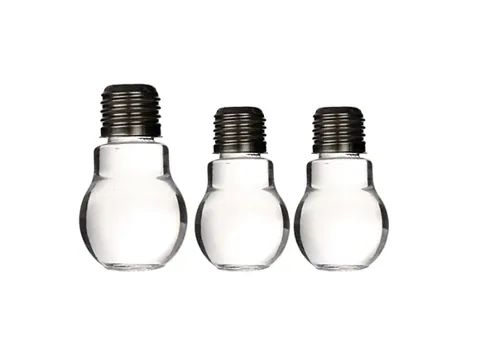 Transparent/Frosted Lamp Shape Glass Jar