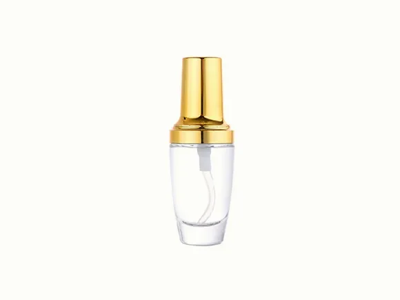 Clear Round Spray/Pump Glass Lotion Bottles — main view