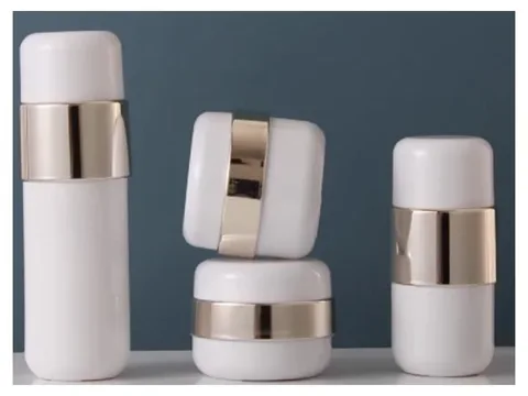 Cream Jars White Clear Frosted Lotion Bottles — view 3