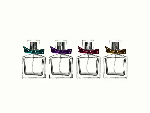 Square Perfume Bottle With Bow — main view