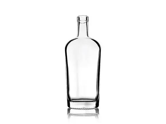 Oval Flask Glass Spirits Bottle — main view