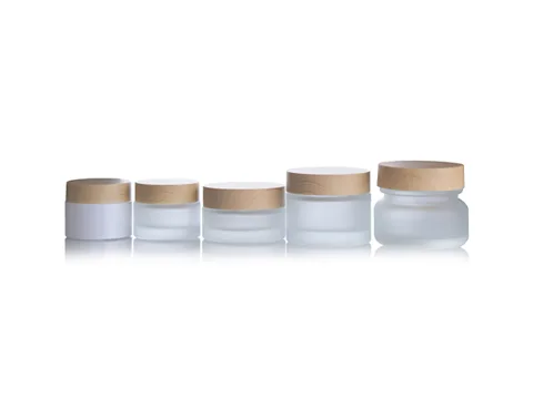 Frosted Glass Cream Jars — view 1