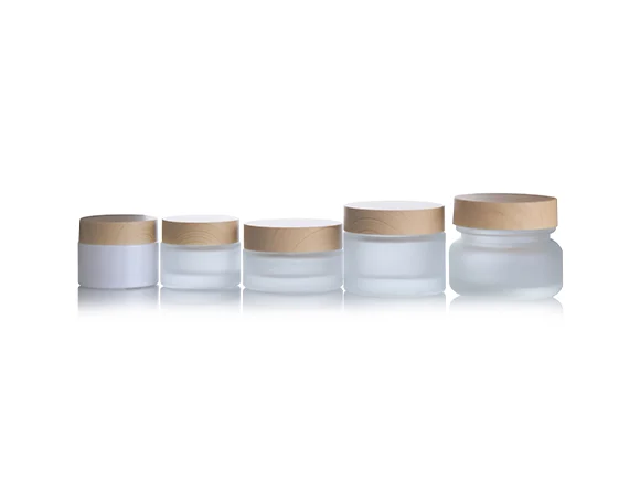 Frosted Glass Cream Jars — main view