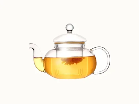 Removable Infuser Stovetop Glass Teapot