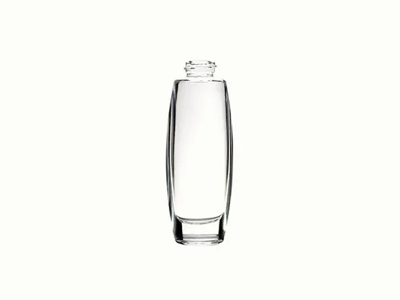 Clear With Gray/Red Lid Round Spray/Pump Glass Lotion Bottles — main view