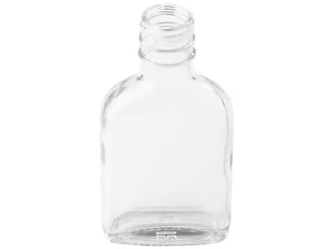 Clear Glass Liquor Bottles Oblong Straight — view 2