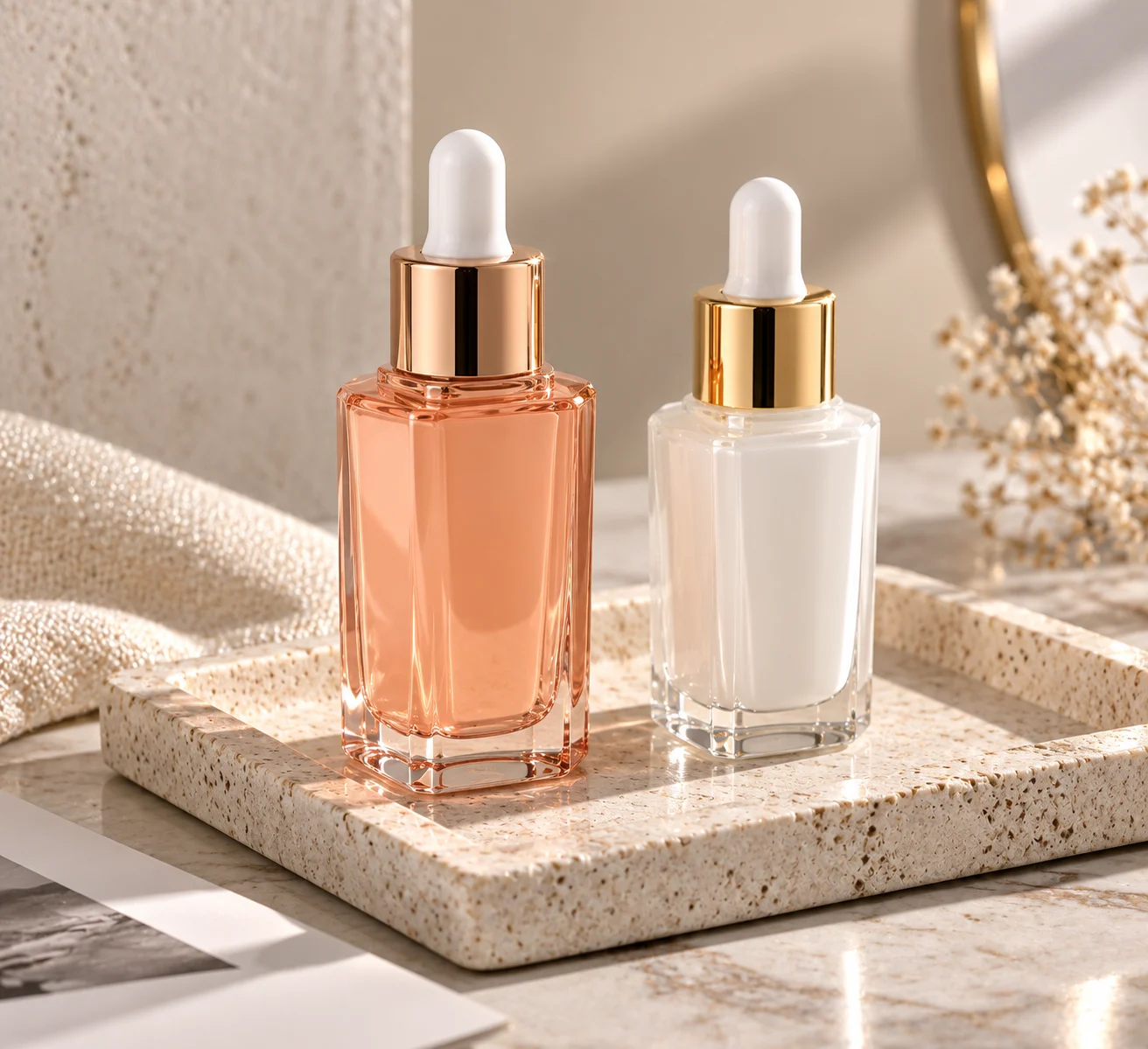 Glass Dropper Bottles — studio composition AS0011