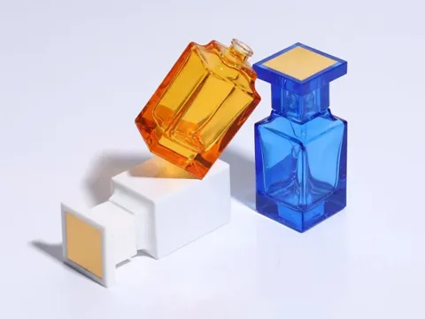 Square Fancy Glass Perfume Bottles with Caps — view 8
