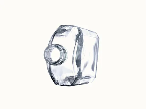 Clear Glass Coffee Bottle — view 3