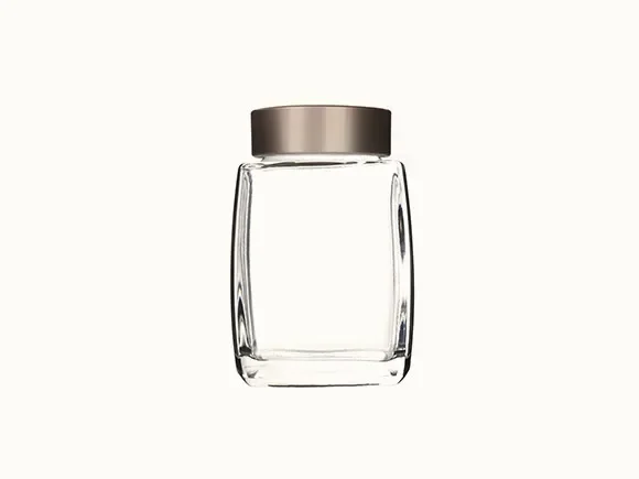Clear Glass Honey Jars — main view