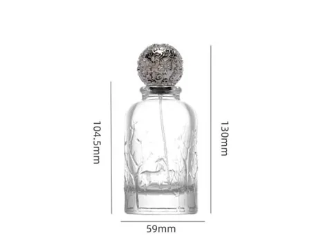 Round Perfume Bottles with Metal Cap — view 2