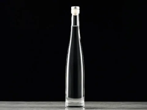 Clear Frosted Round Glass Spirit Bottles — view 2