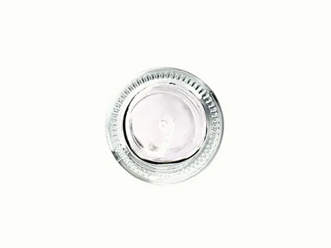 Clear With Pink/Gray/Black Lid Spray/Pump Round Glass Lotion Bottles — view 2
