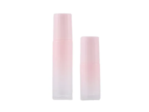 Pink Glass bottles with Stainless-steel Roller