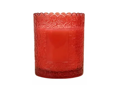 Stained Glass Candle Jars with Wave Edge — view 2