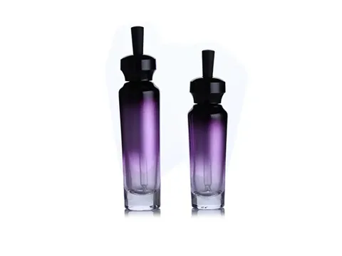 Gradient Purple Glass Dropper Bottles