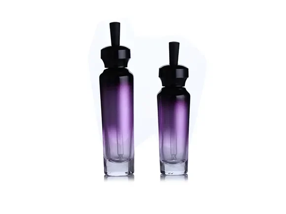 Gradient Purple Glass Dropper Bottles — main view