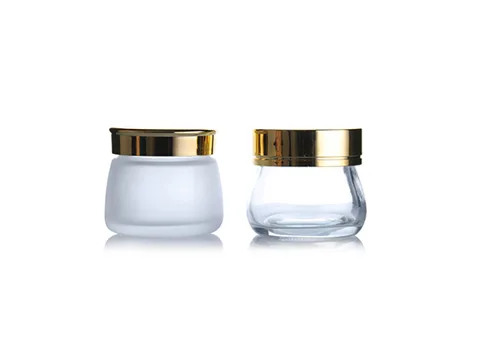 Environmental Sliver Lid Frosted Glass Bottle Cream Jars Cosmetic — view 1