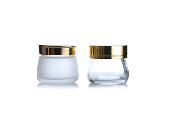 Environmental Sliver Lid Frosted Glass Bottle Cream Jars Cosmetic — main view