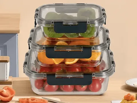 Transparent Freezer Glass Jars with Lids — view 2