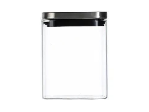 Square Borosilicate Glass Bottles with Lids