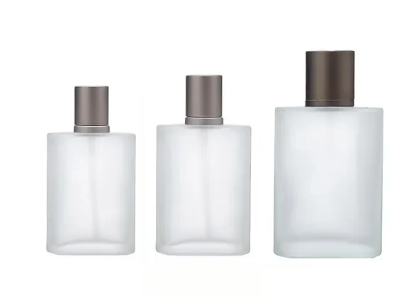 Frosted In-Stock Glass Perfume Bottles — main view