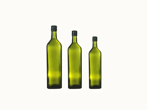 Green Glass Vinegar Bottles — view 4