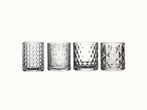 Hot Sale Clear Embossed Stained Glass Candle Vessel — view 5