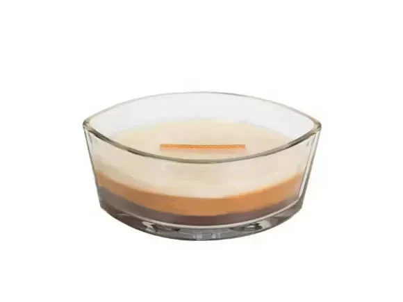 Oval Boat Shape Glass Candle Holders — main view