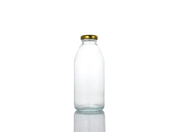 Round Glass Beverage Bottle Juice Storage Containers — main view