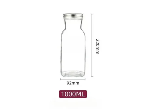 Wide Mouth Glass Juice Bottles — view 3