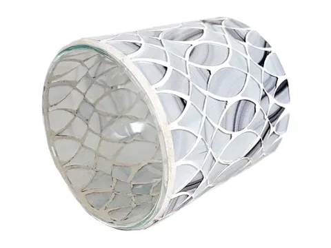 Light Grey Glass Candle Holder — view 3