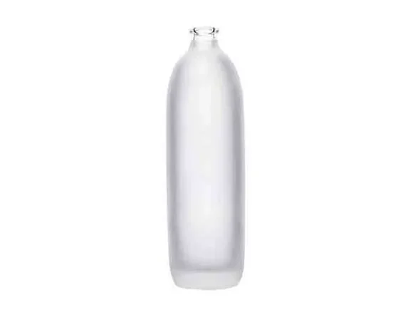 Frosted Round Glass Liquor Bottles — main view