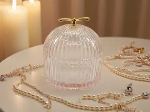 Round Glass Container Jar — view 3
