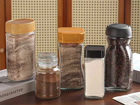 Glass Coffee Jars with Lids Food Storage Container — view 6