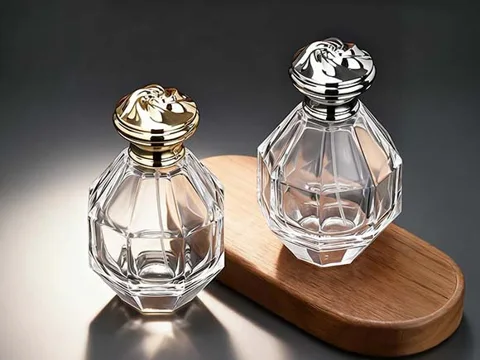 Faceted Glass Perfume Bottle — view 2