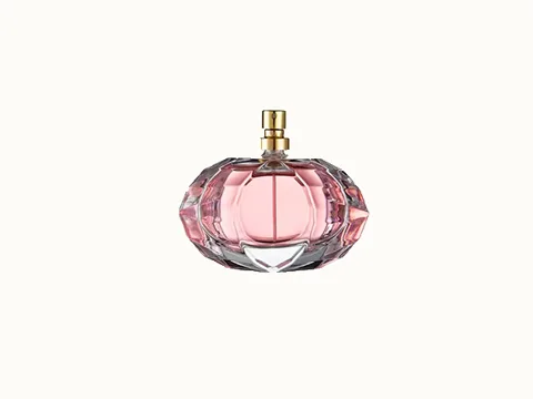 Pink Glass Perfume Bottles With Fine Mist Sprayer — view 2