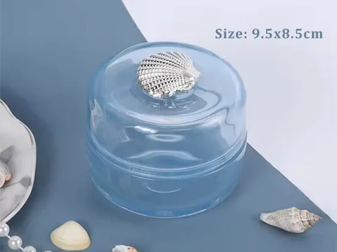 Blue Glass Candle Jars with Lids — view 4