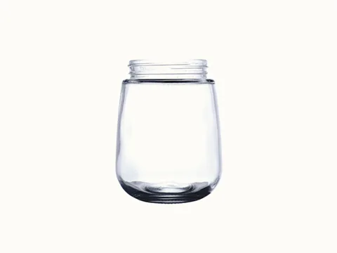 ()() Clear Glass Beverage Bottle with Lids — view 2