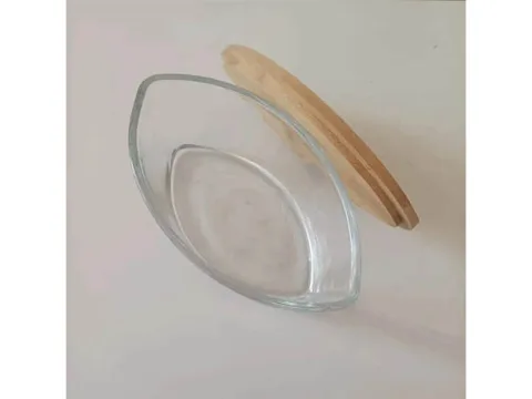 Oval Boat Shape Glass Candle Holders — view 2