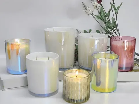 Ion Plated Glass Candle Container Candle Jars — view 1