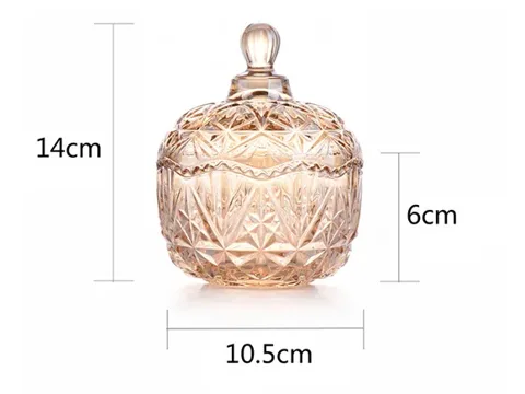 Glass Candle Vessel With Lid — view 2