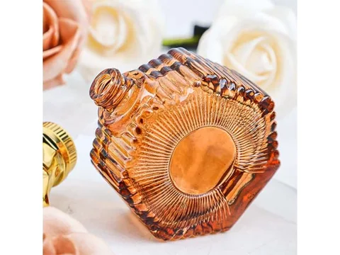 Screw Top Pretty Glass Perfume Bottles Elegant Fragrance Holder — view 2