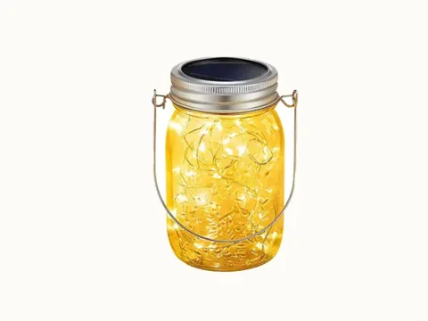 Solar Mason Glass Jar With Handle — view 1