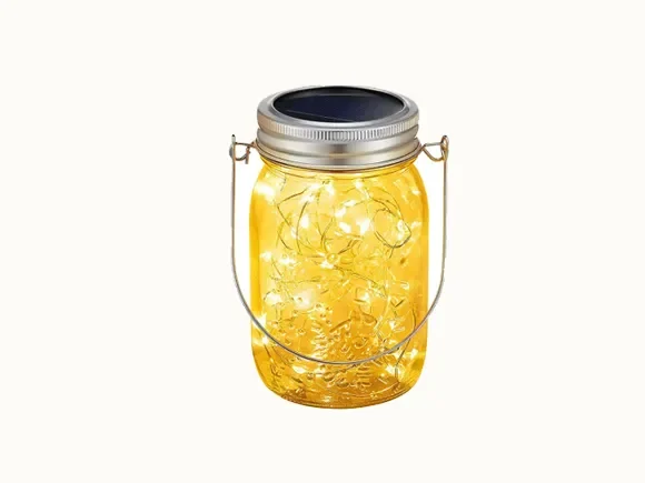 Solar Mason Glass Jar With Handle — main view