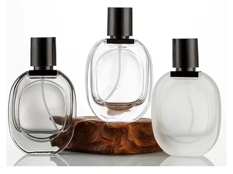 Clear Black Frosted Glass Perfume Sprayer Bottles — view 3