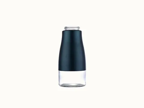 Blue Glass Vinegar Bottles — view 2