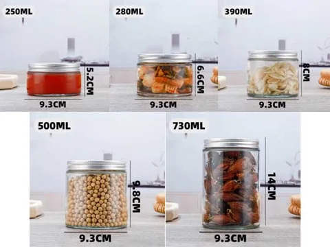 Straight Round Glass Pickling Jars With Lids — view 2